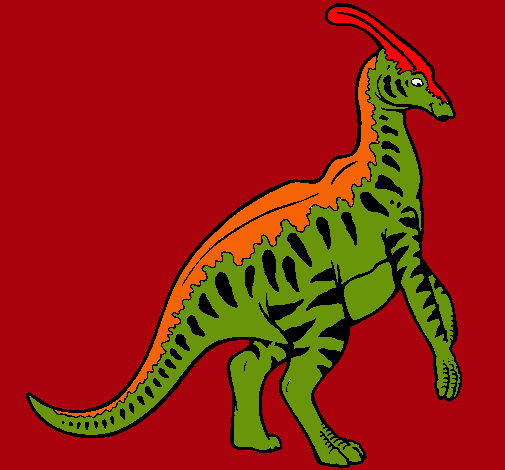 Parasaurolofus con rayas