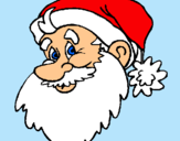 Dibujo Cara Papa Noel pintado por agrio