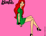 Dibujo Barbie sentada pintado por carol47     