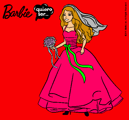 Barbie vestida de novia