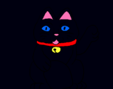 Dibujo Gato de la suerte pintado por gsdsvhmwrnbk