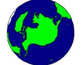 Dibujo Planeta Tierra pintado por nuno