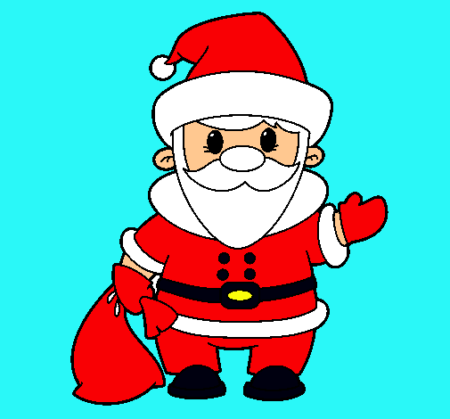 Dibujo Papa Noel 4 pintado por yoseli