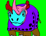 Dibujo Rinoceronte pintado por ersdfr
