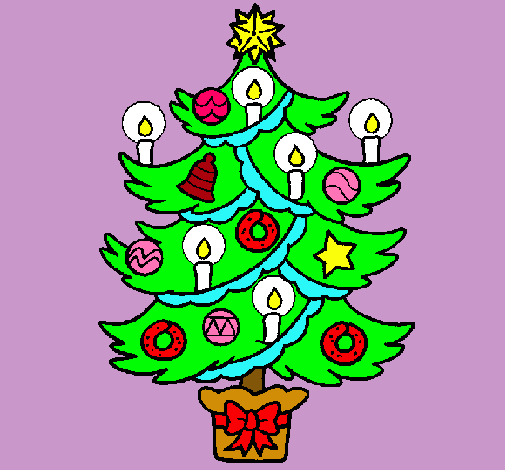 Árbol de navidad con velas