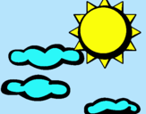 Dibujo Sol y nubes 2 pintado por picis