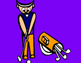 Dibujo Jugador de golf II pintado por topu