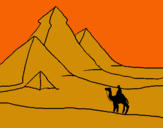 Dibujo Paisaje con pirámides pintado por KJYHF