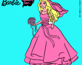 Dibujo Barbie vestida de novia pintado por ariadnacaste