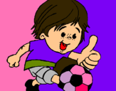 Dibujo Chico jugando a fútbol pintado por bdgcagt