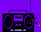 Dibujo Radio cassette 2 pintado por perico
