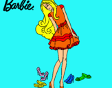 Dibujo Barbie y su colección de zapatos pintado por ssothie