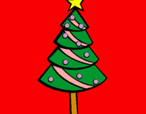 Dibujo Árbol de navidad II pintado por pino