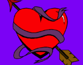 Dibujo Corazón con flecha pintado por isavel1