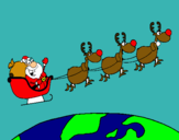 Dibujo Papa Noel repartiendo regalos 3 pintado por itkteimport