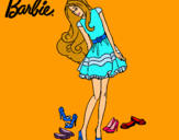 Dibujo Barbie y su colección de zapatos pintado por dracu5623