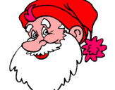 Dibujo Cara Papa Noel pintado por mateocaderno