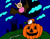 Dibujo Paisaje de Halloween pintado por ingrid0