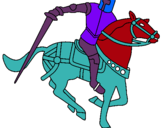 Dibujo Caballero a caballo IV pintado por vicentiko
