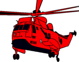 Dibujo Helicóptero al rescate pintado por elicomtero