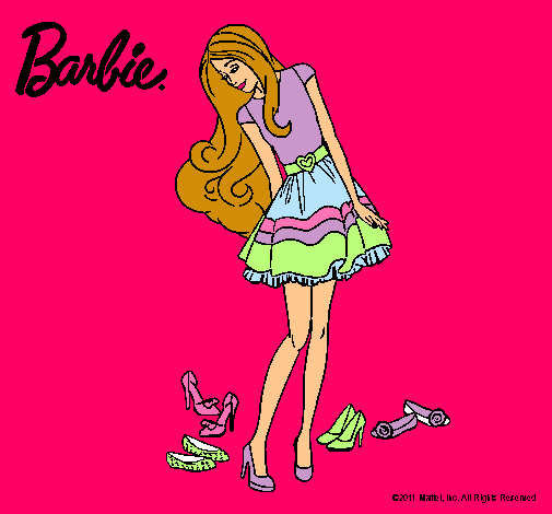 Barbie y su colección de zapatos