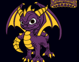 Dibujo Spyro pintado por jrelena1