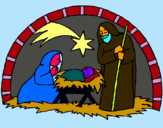 Dibujo Pesebre de navidad pintado por jgkjyhi78444