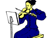Dibujo Dama violinista pintado por juliy