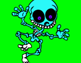 Dibujo Esqueleto contento 2 pintado por juapo