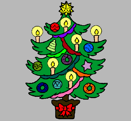 Árbol de navidad con velas