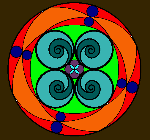 Dibujo Mandala 5 pintado por silvitica