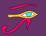 Dibujo Ojo Horus pintado por Rorri