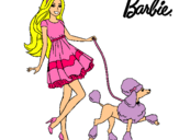 Dibujo Barbie paseando a su mascota pintado por daiyan