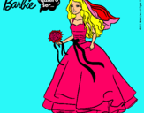 Dibujo Barbie vestida de novia pintado por zoelamejor