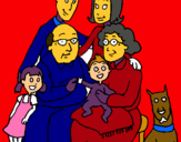 Dibujo Familia pintado por anguela