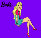 Dibujo Barbie sentada pintado por isabechisa