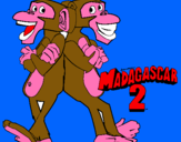 Dibujo Madagascar 2 Manson y Phil 2 pintado por kevina