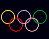 Dibujo Anillas de los juegos olimpícos pintado por kuyo