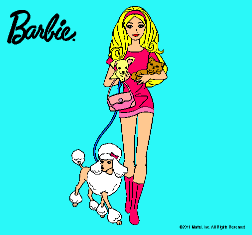 Barbie con sus mascotas