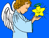 Dibujo Ángel y estrella pintado por jonnh