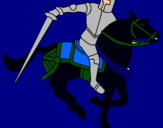 Dibujo Caballero a caballo IV pintado por jrelena1