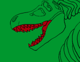 Dibujo Esqueleto tiranosaurio rex pintado por YTETITEIITTE