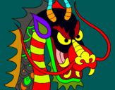 Dibujo Cabeza de dragón pintado por saul394