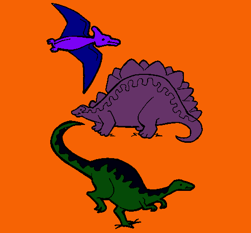 Tres clases de dinosaurios