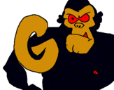 Dibujo Gorila pintado por eres-obar