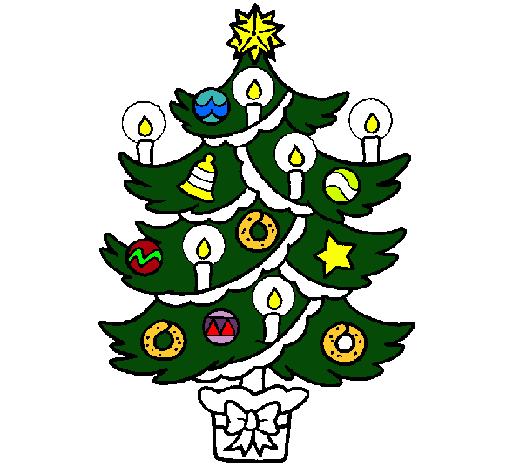 Árbol de navidad con velas