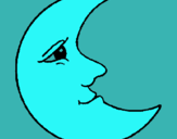 Dibujo Luna pintado por celia4