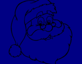 Dibujo cara de papá noel pintado por miercolesder