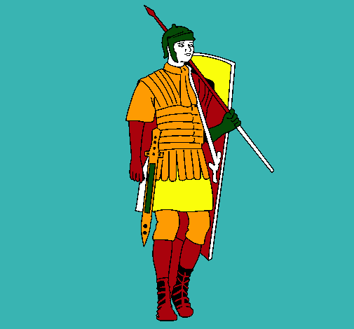 Dibujo Soldado romano pintado por preXsie