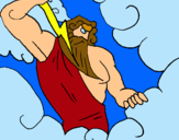 Dibujo Dios Zeus pintado por micsari